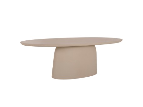 ΤΡΑΠΕΖΙ ΤΡΑΠΕΖΑΡΙΑΣ ΟΒΑΛ BRECCAN HM6578.02 ΜΠΕΖ FIBER CEMENT 160x100x75Υεκ