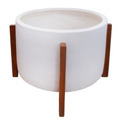 ΓΛΑΣΤΡΑ ΕΣΩΤ.ΧΩΡΟΥ HOFF HM4682.02L FIBER CEMENT ΛΕΥΚΟ-TEAK ΒΑΣΗ Φ50x35Υεκ