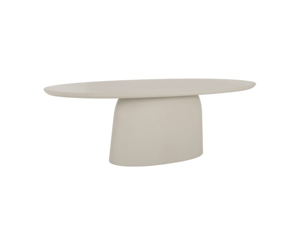 ΤΡΑΠΕΖΙ ΣΑΛΟΝΙΟΥ ΟΒΑΛ BRECCAN HM6594.02 ΜΠΕΖ FIBER CEMENT 130x70x40Υεκ