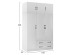 ΝΤΟΥΛΑΠΑ 3ΦΥΛΛΗ ΜΕ ΠΑΤΑΡΙ CARLY HM10891.05 ΜΕΛΑΜΙΝΗ ΣΕ ΛΕΥΚΟ 150X55Χ240Υεκ.