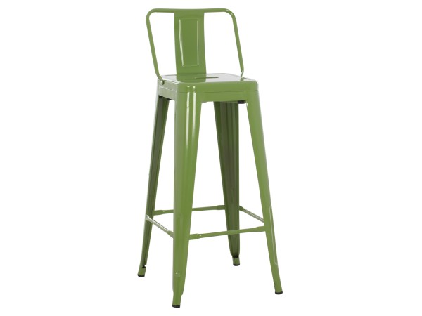 ΣΚΑΜΠΟ BAR ΜΕΤΑΛΛΙΚΟ MELITA ME ΠΛΑΤΗ ΣΕ LIGHT OLIVE GREEN HM8643.13 43Χ43Χ100εκ.