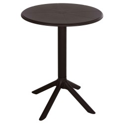 ΤΡΑΠΕΖΙ ΠΟΛΥΠΡΟΠΥΛΕΝΙΟΥ ΣΤΡΟΓΓΥΛΟ TERRIN HM6124.13 ΚΑΦΕ Φ60x75Υεκ.