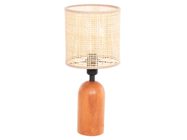 ΕΠΙΤΡΑΠΕΖΙΟ ΦΩΤΙΣΤΙΚΟ LYKTUR HM4709 ΜΠΕΖ ΚΑΠΕΛΟ WICKER-ΞΥΛΙΝΗ ΒΑΣΗ Φ15,5x35,5Υεκ.
