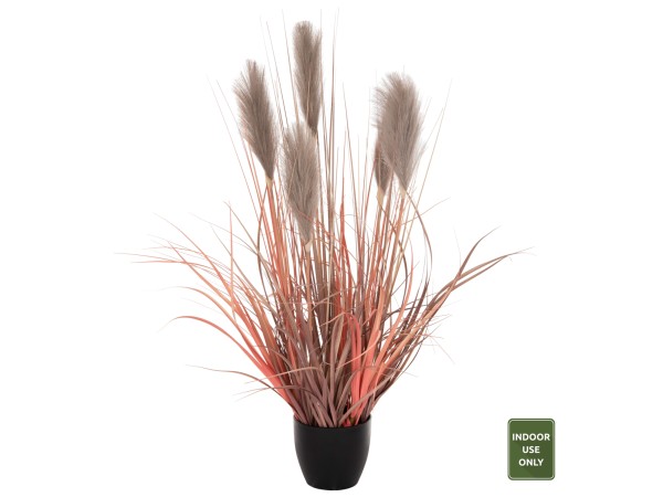 ΔΙΑΚΟΣΜΗΤΙΚΟ ΣΥΝΘΕΤΙΚΟ ΦΥΤΟ ΣΕ ΓΛΑΣΤΡΑ GRASS+FEATHER Φ14,5x12,5-86Υ εκ. HM4015