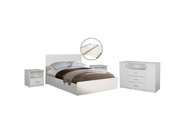 ΣΕΤ ΚΡΕΒΑΤΟΚΑΜΑΡΑΣ 5ΤΜΧ ADLER HM11758.03 ΜΕΛΑΜΙΝΗ ΛΕΥΚΗ-ΓΙΑ ΣΤΡΩΜΑ 160x200εκ
