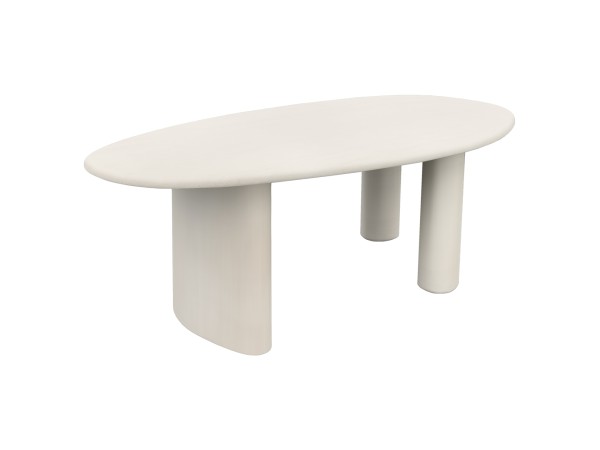 ΤΡΑΠΕΖΙ ΤΡΑΠΕΖΑΡΙΑΣ ΟΒΑΛ VOLPE HM6599.02 ΜΠΕΖ FIBER CEMENT 240x100x75Υεκ