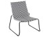 ΜΕΤΑΛΛΙΚΗ ΚΑΡΕΚΛΑ PONY HM6082 ΜΑΥΡΟ & ΑΣΠΡΟ ΣΥΝΘ.RATTAN 66x68x75Υεκ.
