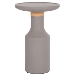 ΒΟΗΘΗΤΙΚΟ ΤΡΑΠΕΖΙ TRED(T) HM18169.03 FIBER CEMENT ΓΚΡΙ-ΦΥΣΙΚΟ RATTAN--Φ40x61Υεκ.