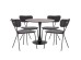 ΣΕΤ ΤΡΑΠΕΖΑΡΙΑΣ 5ΤΜΧ BROLIN HM21200 MDF TOP & ΜΕΤΑΛΛΟ ΜΑΥΡΟ-ΣΚΟΥΡΟ ΓΚΡΙ ΥΦΑΣΜΑ