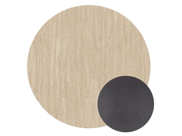 ΕΠΙΦΑΝΕΙΑ ΤΡΑΠΕΖΙΟΥ HPL ΣΤΡΟΓΓΥΛΗ HM5841.35 TRAVERTINE Φ60εκ.