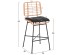 ΣΚΑΜΠΟ ΜΠΑΡ ΜΕΣ.ΥΨΟΥΣ ALLEGRA HM5709.11 ΜΕΤΑΛΛΟ&ΜΑΞΙΛΑΡΙ ΜΑΥΡΟ-WICKER ΜΠΕΖ 46x46x99Υεκ