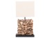 ΕΠΙΤΡΑΠΕΖΙΟ ΦΩΤΙΣΤΙΚΟ ΣΧΗΜΑ ΚΥΒΟΥ TWIGGY HM4425 DRIFTWOOD & ΛΕΥΚΟ ΚΑΠΕΛΟ 24x24x46Υεκ