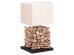 ΕΠΙΤΡΑΠΕΖΙΟ ΦΩΤΙΣΤΙΚΟ ΣΧΗΜΑ ΚΥΒΟΥ TWIGGY HM4425 DRIFTWOOD & ΛΕΥΚΟ ΚΑΠΕΛΟ 24x24x46Υεκ