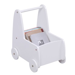 ΠΑΙΔΙΚΟ ΤΡΟΛΕΥ/ΚΑΡΟΤΣΑΚΙ RICKI HM18341.03 MDF & ΚΟΝΤΡΑΠΛΑΚΕ ΛΕΥΚΟ 33x45x50Υεκ