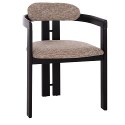 ΠΟΛΥΘΡΟΝΑ ΤΡΑΠΕΖΑΡΙΑΣ KALL HM18247.02 ΚΑΦΕ ΥΦΑΣΜΑ--PLYWOOD ΣΕ ΜΑΥΡΟ 56x45x73Υεκ