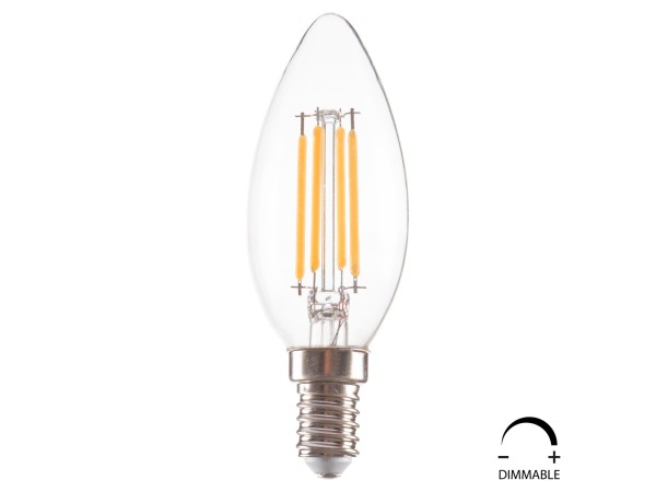 ΛΑΜΠΤΗΡΑΣ LED FILAMENT 4W E14 3000K ΔΙΑΦΑΝΟΣ DIMMABLE HM4048.01 ΛΑΜΠΤΗΡΑΣ LED FILAMENT 4W E14 3000K ΔΙΑΦΑΝΟΣ DIMMABLE HM4048.01