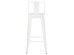 ΣΚΑΜΠΟ BAR ME ΠΛΑΤΗ ΜΕΤΑΛΛΙΚΟ MELITA-PRO HM8643.41 ΛΕΥΚΟ ΜΑΤ 42x42x100Υεκ.