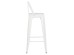 ΣΚΑΜΠΟ BAR ME ΠΛΑΤΗ ΜΕΤΑΛΛΙΚΟ MELITA-PRO HM8643.41 ΛΕΥΚΟ ΜΑΤ 42x42x100Υεκ.