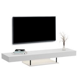 ΕΠΙΠΛΟ ΤΗΛΕΟΡΑΣΗΣ ΤΟΙΧΟΥ ME LED SAVOR HM18381.01 ΜΕΛΑΜΙΝΗ ΣΕ OAK 150x29,5x22Υεκ