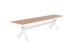 ΠΑΓΚΑΚΙ ΑΛΟΥΜΙΝΙΟΥ TAWNEE HM6040.02 ΛΕΥΚΟ-POLYWOOD ΚΑΘΙΣΜΑ ΦΥΣΙΚΟ 220x36x44,5Υεκ.