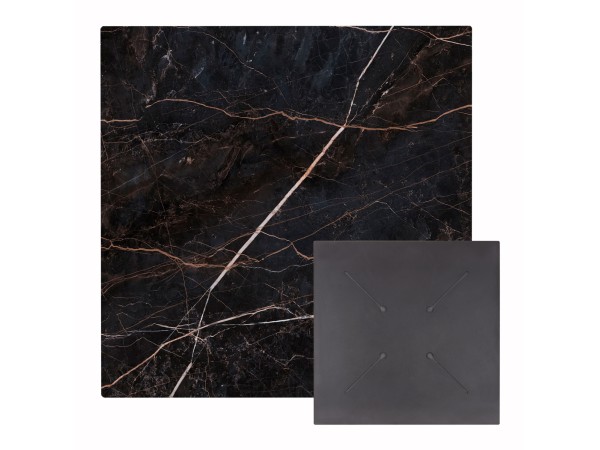 ΕΠΙΦΑΝΕΙΑ ΤΡΑΠΕΖΙΟΥ ΤΕΤΡΑΓΩΝΗ HPL HM5839.34 BLACK MARBLE 80x80εκ