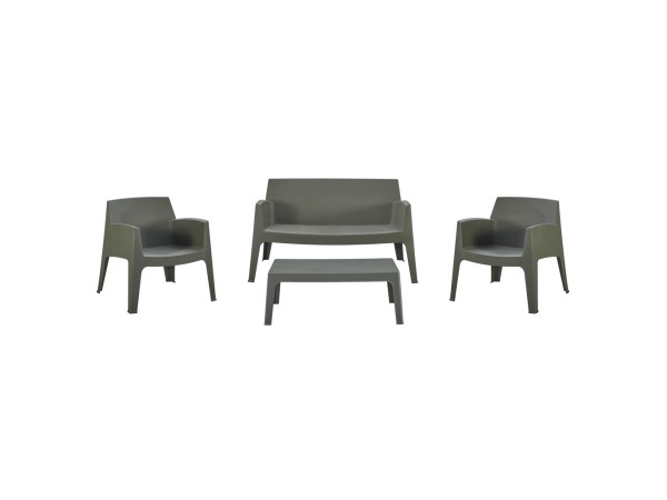 ΣΕΤ LOUNGE 4ΤΜΧ SLEEK HM21275.05 DARK OLIVE GREEN ΠΟΛΥΠΡΟΠΥΛΕΝΙΟ