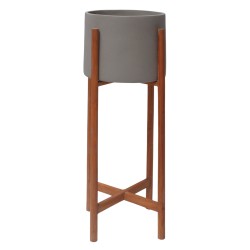 ΓΛΑΣΤΡΑ ΕΣΩΤ.ΧΩΡΟΥ RENTIL HM4684.03L FIBER CEMENT ΧΡΩΜΑ ΓΚΡΙ--ΒΑΣΗ TEAK Φ25x65Υ