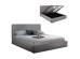 ΚΡΕΒΑΤΙ ALLIE HM584.01 160x200 εκ. ΜΕ ΑΠΟΘΗΚΕΥΤΙΚΟ ΧΩΡΟ ΓΚΡΙ ΥΦΑΣΜΑ