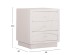 ΚΟΜΟΔΙΝΟ ΣΕΙΡΑ SANTORINI HM18047 MDF ΣΕ ΥΠΟΛΕΥΚΟ ΧΡΩΜΑ-3 ΣΥΡΤΑΡIA 48x38x55,5Υεκ.