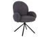 ΠΟΛΥΘΡΟΝΑ ΠΕΡΙΣΤΡΕΦ. WINON HM9778.01 ΓΚΡΙ TEDDY ΥΦΑΣΜΑ-ΜΑΥΡΟ ΜΕΤΑΛΛΟ 65x67x92Υ εκ.