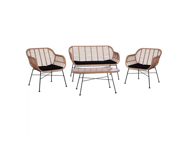 ΣΕΤ ΣΑΛΟΝΙ 4ΤΜΧ ALLEGRA HM5460 ΜΕΤΑΛΛΟ & WICKER ΣΕ ΜΠΕΖ ΧΡΩΜΑ ΣΕΤ ΣΑΛΟΝΙ 4ΤΜΧ ALLEGRA HM5460 ΜΕΤΑΛΛΟ & WICKER ΣΕ ΜΠΕΖ ΧΡΩΜΑ