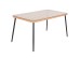 ΤΡΑΠΕΖΙ ΟΡΘΟΓΩΝΙΟ ALLEGRA HM5537.11 ΜΕΤΑΛ.ΜΑΥΡΟ-P.E. RATTAN ΦΥΣΙΚΟ 139,5x79,5x73Υεκ.