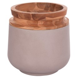 ΔΙΑΚΟΣΜΗΤΙΚΟ ΒΑΖΟ ΔΑΠΕΔΟΥ LINTER HM4662.05L FIBER CEMENT ΓΚΡΙ ΜΑΤ--ΞΥΛΟ ΤΕΑΚ Φ41x47Υεκ