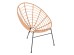 ΠΟΛΥΘΡΟΝΑ ΤΥΠΟΥ ΦΩΛΙΑ ΜΕΤΑΛΛΙΚΗ ALLEGRA HM5458.11 ΜΕ WICKER ΜΠΕΖ 73x78x88Υεκ.