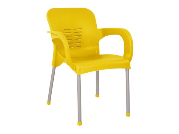 ΠΟΛΥΘΡΟΝΑ ΠΟΛΥΠΡΟΠΥΛΕΝΙΟΥ KAREK HM5592.09 ΧΡΩΜΑ ΚΙΤΡΙΝΟ ΜΕ ΠΟΔΙ ΑΛΟΥΜΙΝΙΟΥ 59x58x81Y