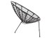 ΠΟΛΥΘΡΟΝΑ ΤΥΠΟΥ ΦΩΛΙΑ ΜΕΤΑΛΛΙΚΗ ALLEGRA HM5458.12 ΜΕ WICKER-ΜΑΥΡΟ 73x78x88Υεκ.