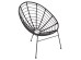 ΠΟΛΥΘΡΟΝΑ ΤΥΠΟΥ ΦΩΛΙΑ ΜΕΤΑΛΛΙΚΗ ALLEGRA HM5458.12 ΜΕ WICKER-ΜΑΥΡΟ 73x78x88Υεκ.