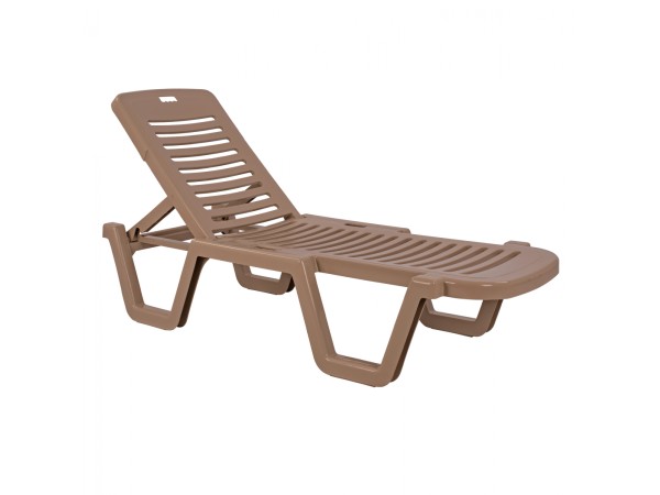 ΞΑΠΛΩΣΤΡΑ ΠΑΡΑΛΙΑΣ ΠΛΑΣΤΙΚΗ ΑΝΑΚΛΙΝΟΜΕΝΗ RELAX ΚΑΠΟΥΤΣΙΝΟ 190Χ70Χ36Υεκ. 303002061-04