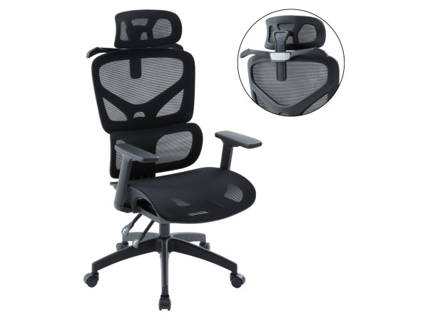 ΚΑΡΕΚΛΑ ΓΡΑΦΕΙΟΥ APEX HM1227.01 ΜΑΥΡO MESH & PP 68x68x120-130Υεκ ΚΑΡΕΚΛΑ ΓΡΑΦΕΙΟΥ APEX HM1227.01 ΜΑΥΡO MESH & PP 68x68x120-130Υεκ
