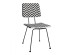 ΚΑΡΕΚΛΑ ΜΕΤΑΛΛΙΚΗ ALLEGRA HM5693 ΜΕ WICKER ΜΑΥΡΟ-ΛΕΥΚΟ 46x56x88Υ εκ.