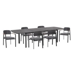 ΣΕΤ ΤΡΑΠΕΖΑΡΙΑΣ ΕΞ.ΧΩΡΟΥ 6 ΘΕΣΕΩΝ ELARA HM10726.01 ΓΚΡΙ ΑΛΟΥΜΙΝΙΟ-ΕΠΕΚΤΕΙΝΟΜΕΝΟ ΤΡΑΠΕΖΙ
