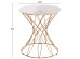 ΒΟΗΘΗΤΙΚΟ ΤΡΑΠΕΖΑΚΙ RUDY HM18037.01 ΚΕΡΑΜΙΚΟ TOP ΛΕΥΚΟ-ΜΕΤΑΛΛΟ ΧΡΥΣΟ Φ45x48,5Υεκ.
