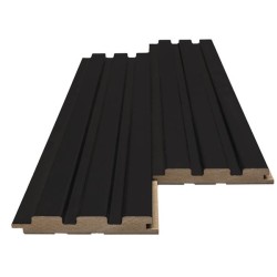 MDF PANEL ΜΕ 3D ΠΗΧΑΚΙΑ 505090 BEAT ST 16/119/2750mm BLACK NewPlan