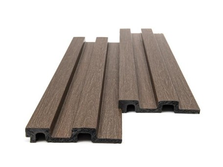 PS PANEL  ΜΕ 3D ΠΗΧΑΚΙΑ 08 RESIDENCE 21/122 mm DARK BROWN OAK NewPlan
