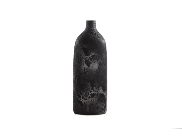 Κεραμικό Διακοσμητικό βάζο Siso Oki Black Spot Silver Large (26x18x70) Soulworks 0630018