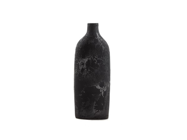 Κεραμικό Διακοσμητικό βάζο Siso Oki Black Spot Silver Medium (18x13x50) Soulworks 0630019