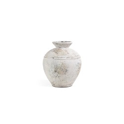 Διακοσμητικό βάζο Bianca Boho White Medium (35x35x40) GRC Soulworks 0630034
