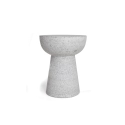 Σκαμπό Noria Terazzo Grey Black (41x41x54) Soulworks 0800005