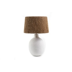 Επιτραπέζιο Φωτιστικό Fajra Seagrass White Beige (37x37x64) Soulworks 0880008