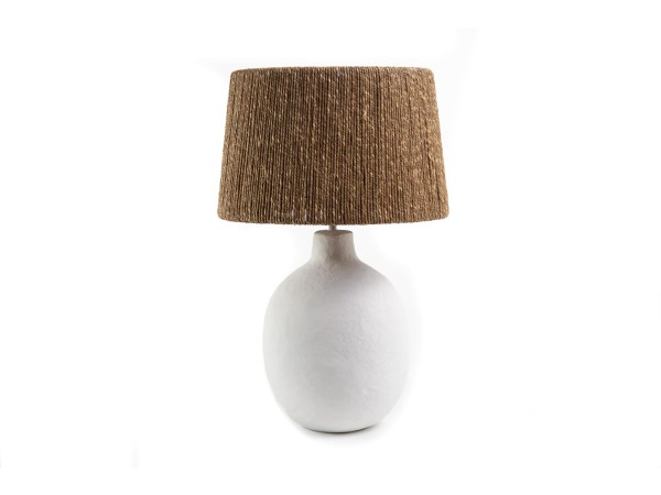 Επιτραπέζιο Φωτιστικό Fajra Seagrass White Beige (37x37x64) Soulworks 0880008